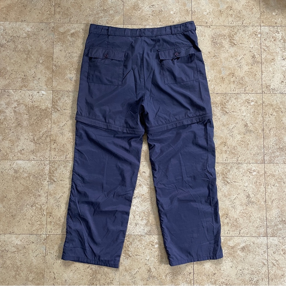 Vintage Sportif navy baggy lightweight nylon zip off convertible hiking pants - Picture 3 of 8